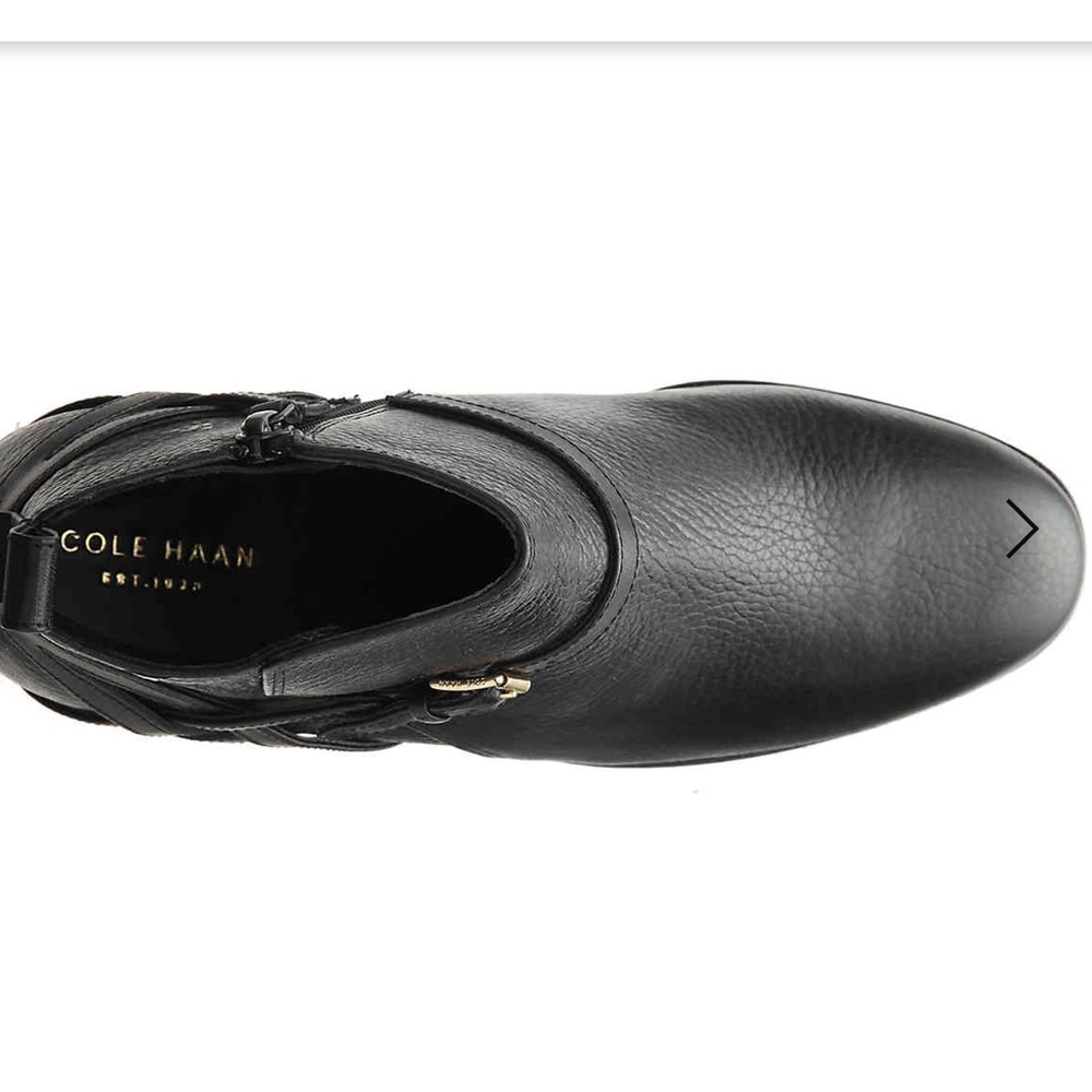 Beautiful Cole Haan Gray Leather Pearlie Booties - NWT! - Picture 5 of 8